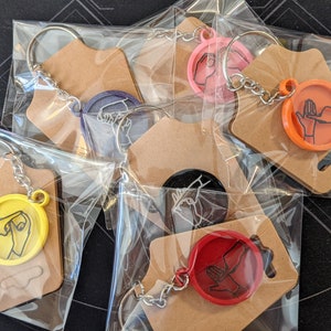 BSL Finger spelling Keyrings