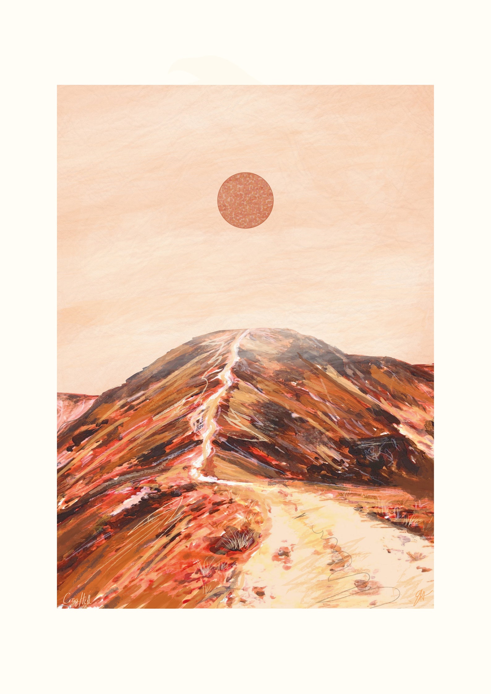 High Quality Art Print Abstract Lake District Mountains Crag Etsy
