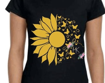 Butterfly Sunflower Tee