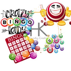 Crazy Bingo Lady PNG, Bingokaart, Bingo Guy, BINGO PNG