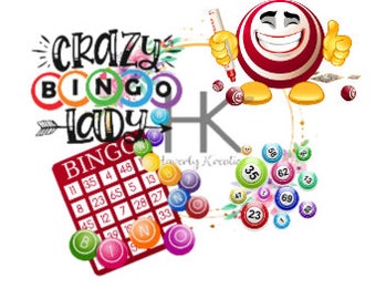 Crazy Bingo Lady PNG, Bingo Card, Bingo Guy, BINGO PNG