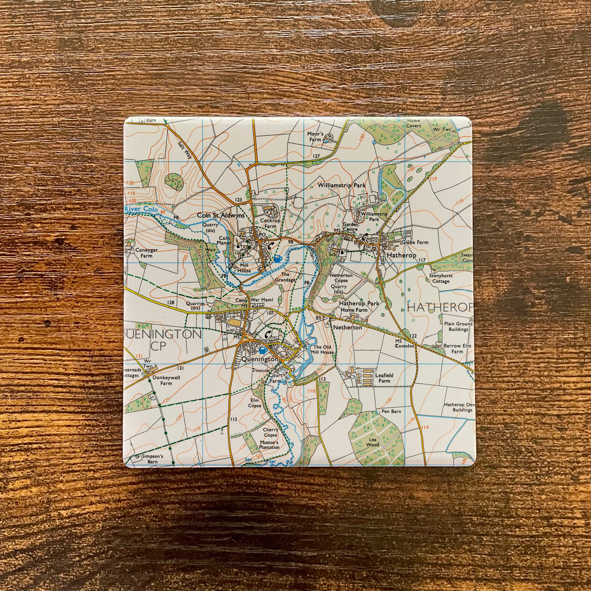 Custom Ceramic OS Ordnance Survey Map Coaster Perfect Etsy UK