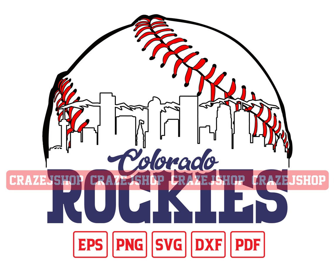 Download Rockies Baseball Skyline Svg Rockies Baseball Fan SVG | Etsy