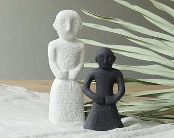 Small black stoneware figure | Pottery Ornament | Handmade ceramic sculpture | Decorative homeware | Boho Rustic Mantelpiece Styling