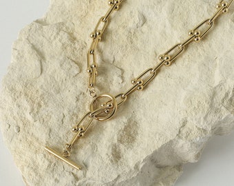 Collier de chaîne de | Beaux bijoux en acier inoxydable plaqué or | | moderne | cadeaux de bijoux | sans ternissement minimal Hypoallergénique