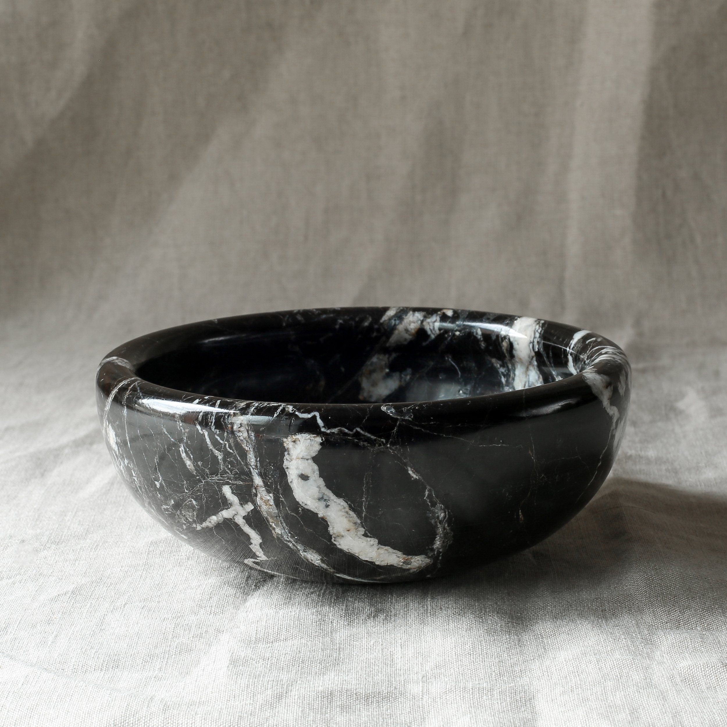 Decorative Black Marble Bowl Home Decor Small Serving Bowl Etsy