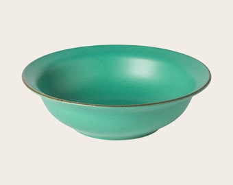 Large Stunning Green Serving Bowl | Bold Kitchen Fruit Bowl | Ceramic Glazed Bowl | Colourful Pottery | Extra Large Salad Bowl Centre Piece
