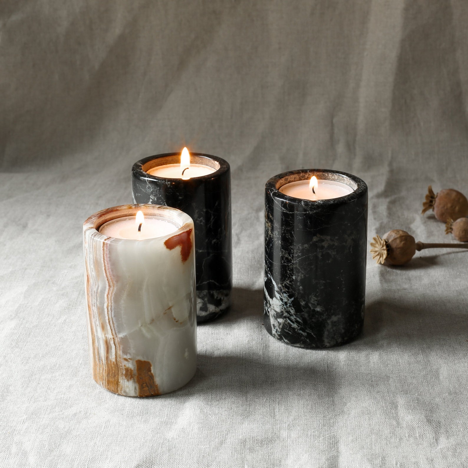 Marble Tealight Holder Luxury Solid Stone Tea Light Candle Etsy UK