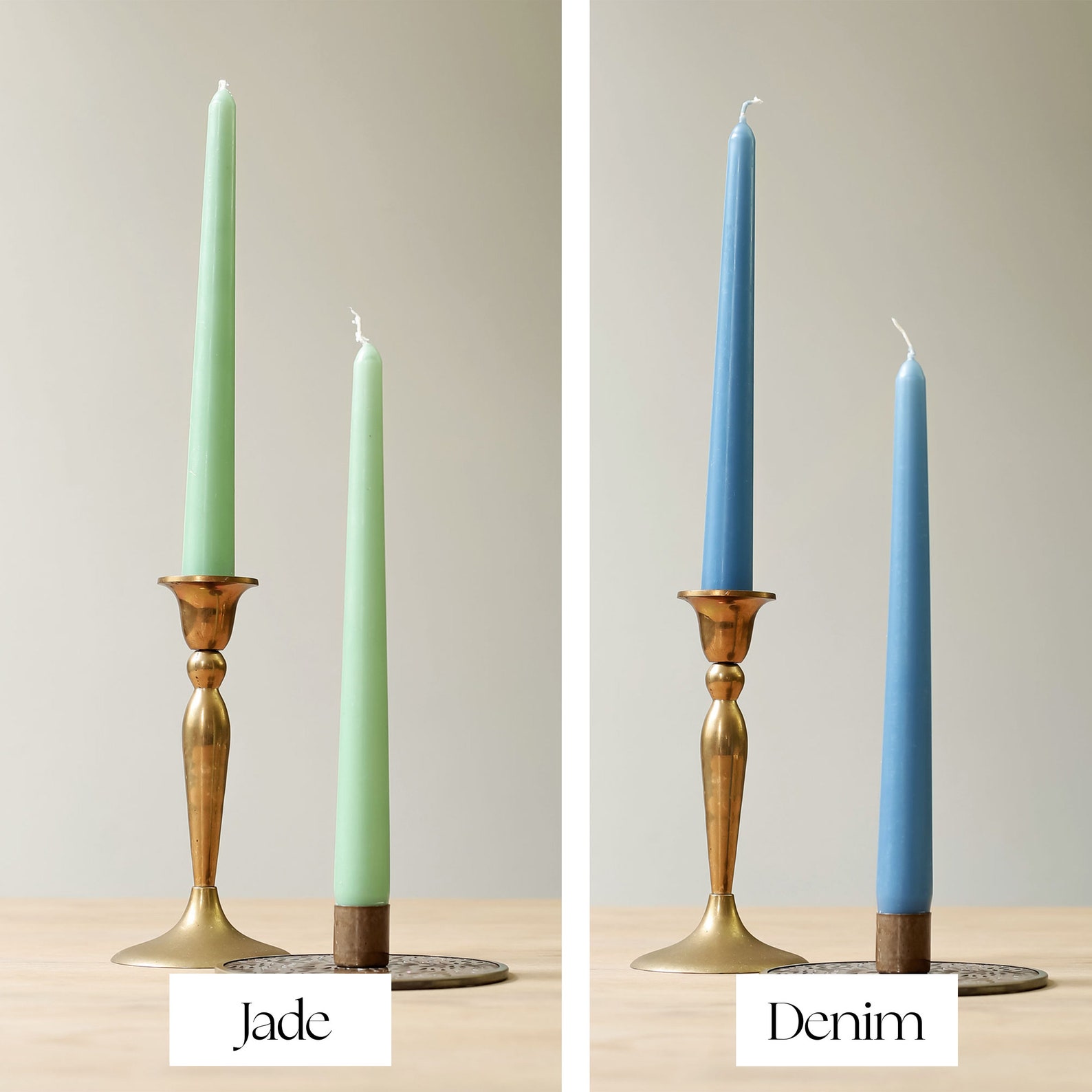 Tall Taper Candles Candle Pack Dinner Candle Pastel Blue Etsy