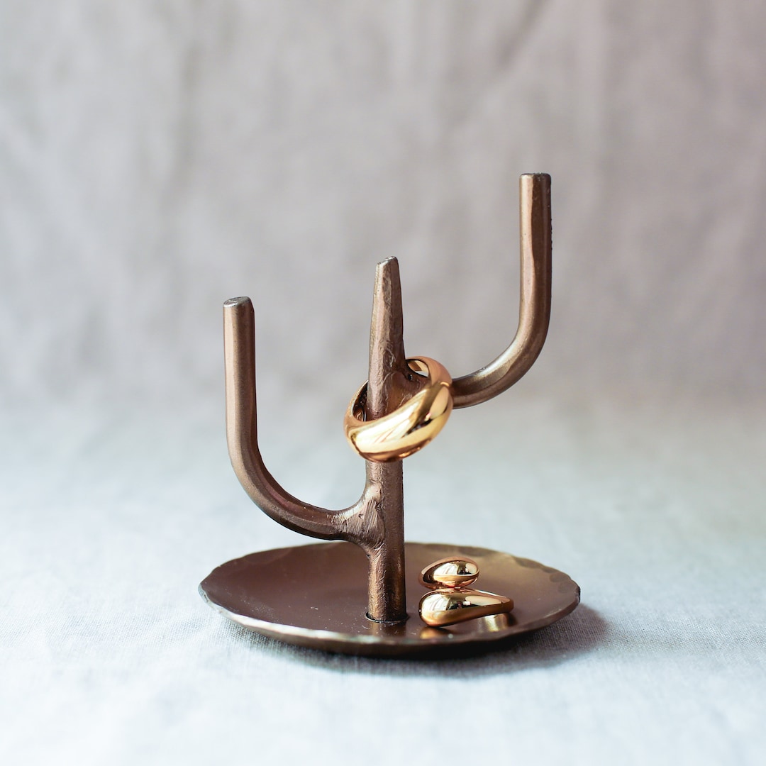 Metal Cactus Jewellery Holder Earring and Necklace Stand