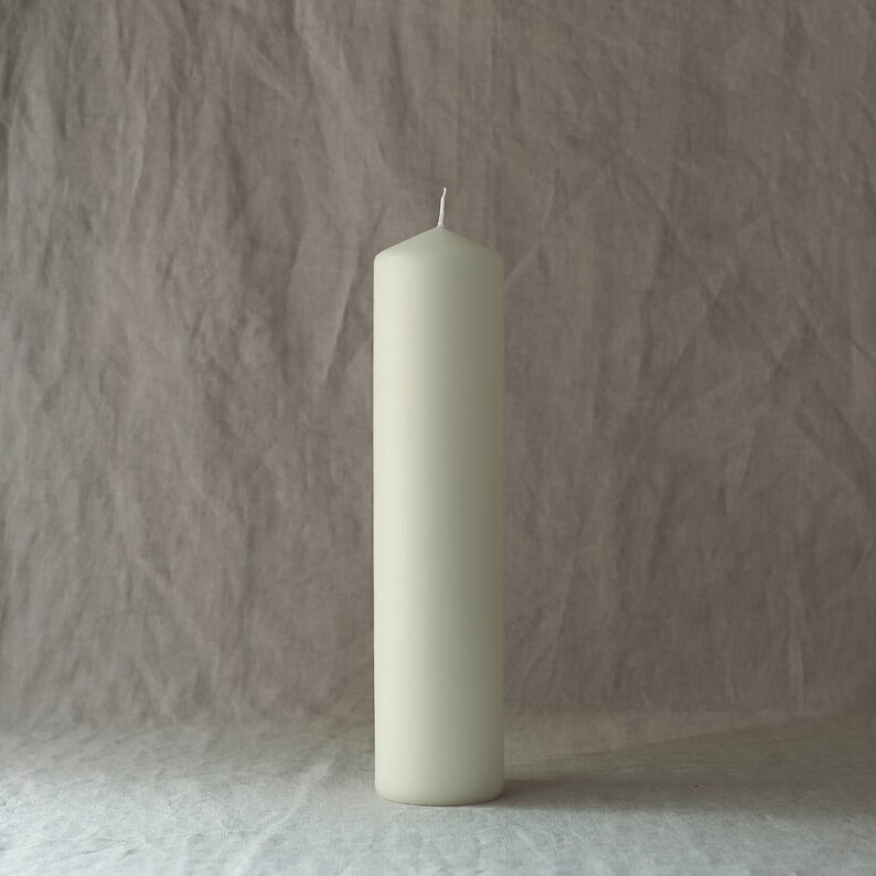 Large Pillar Candles Wedding Candles Extra Large Ivory Etsy UK