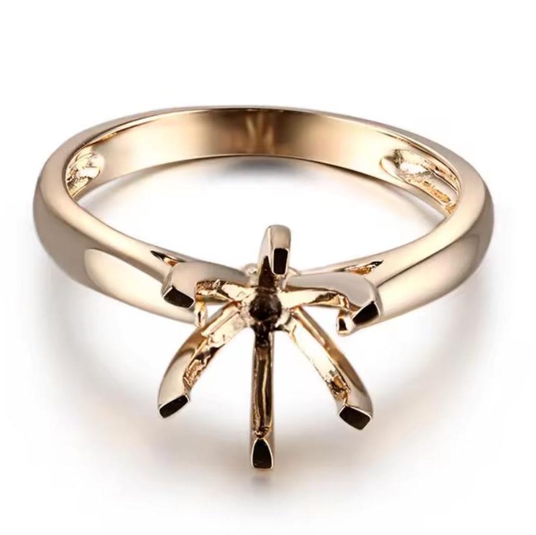 Yellow gold ring settings without stones discount
