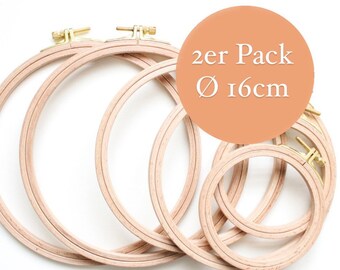 Doppelpack Stickrahmen 16cm, Stickring 2er Pack, embroidery hoop, hoop