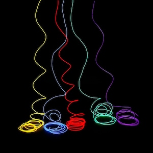 Kit filo elettrico con piccolo alimentatore per il fai da te, segnaletica con filo elettrico che si illumina al buio