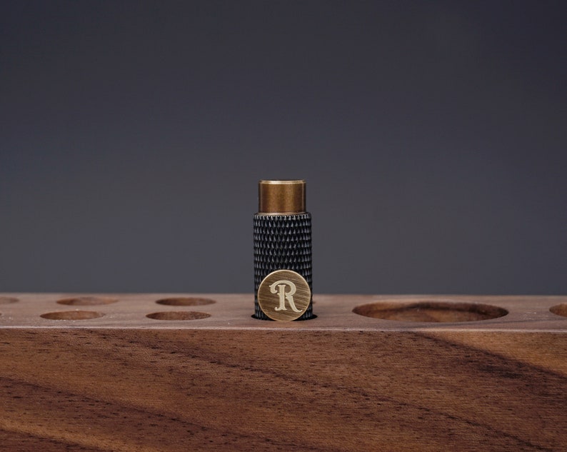 Personalized Mini Travel Brass Vintage Fountain Pen with Engraving - Custom Writing Instrument-3