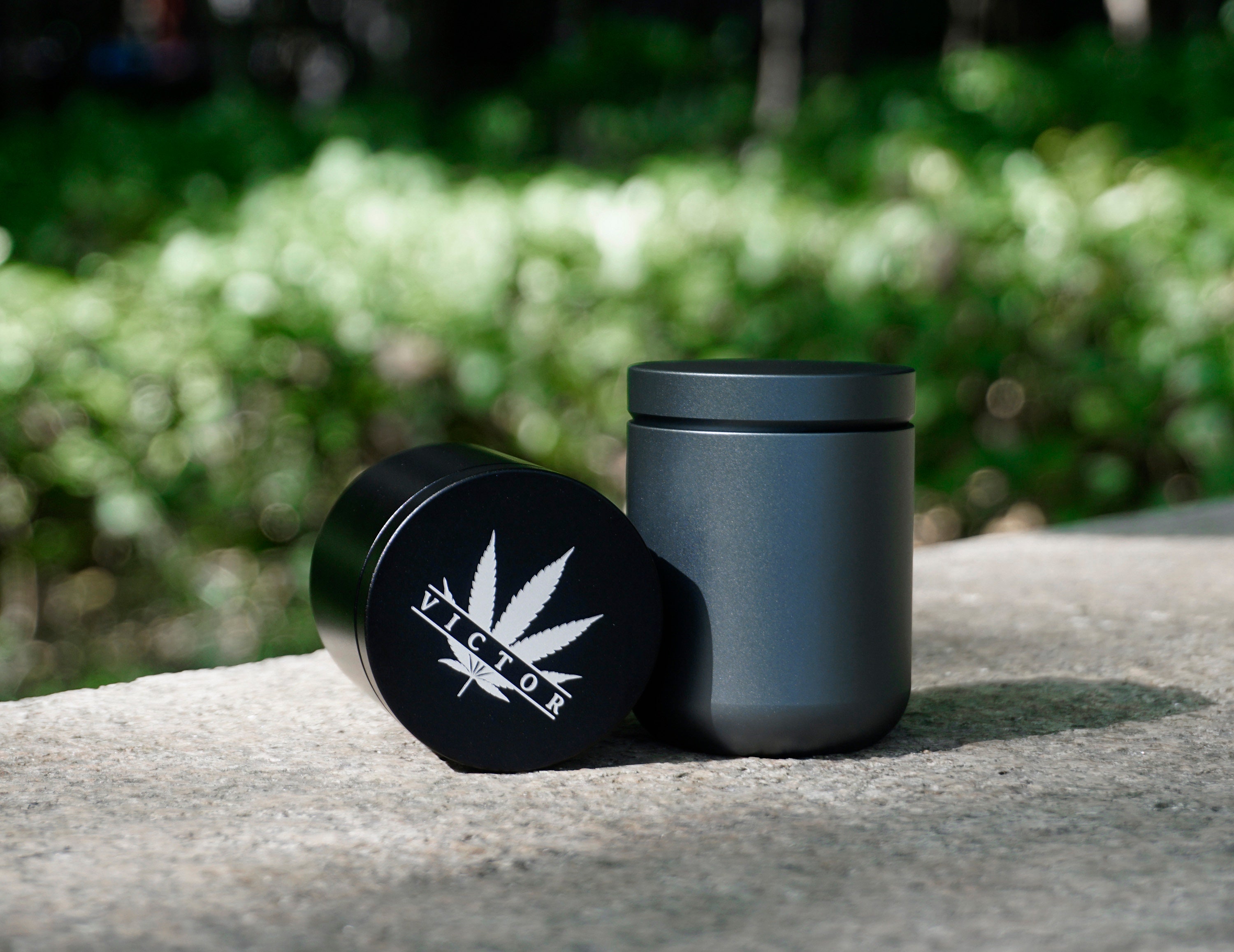 Personalized Metal Herb Stash Jar, water proof and smell proof, pill box
