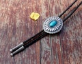 Personalized Silver Plated Bolo Tie for men with engraved, vintage western cowboy bolo tie
