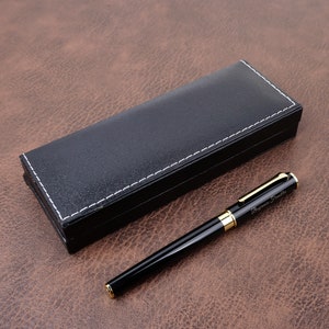 Personalized Black Executive Ballpoint Pen set with engraved -4