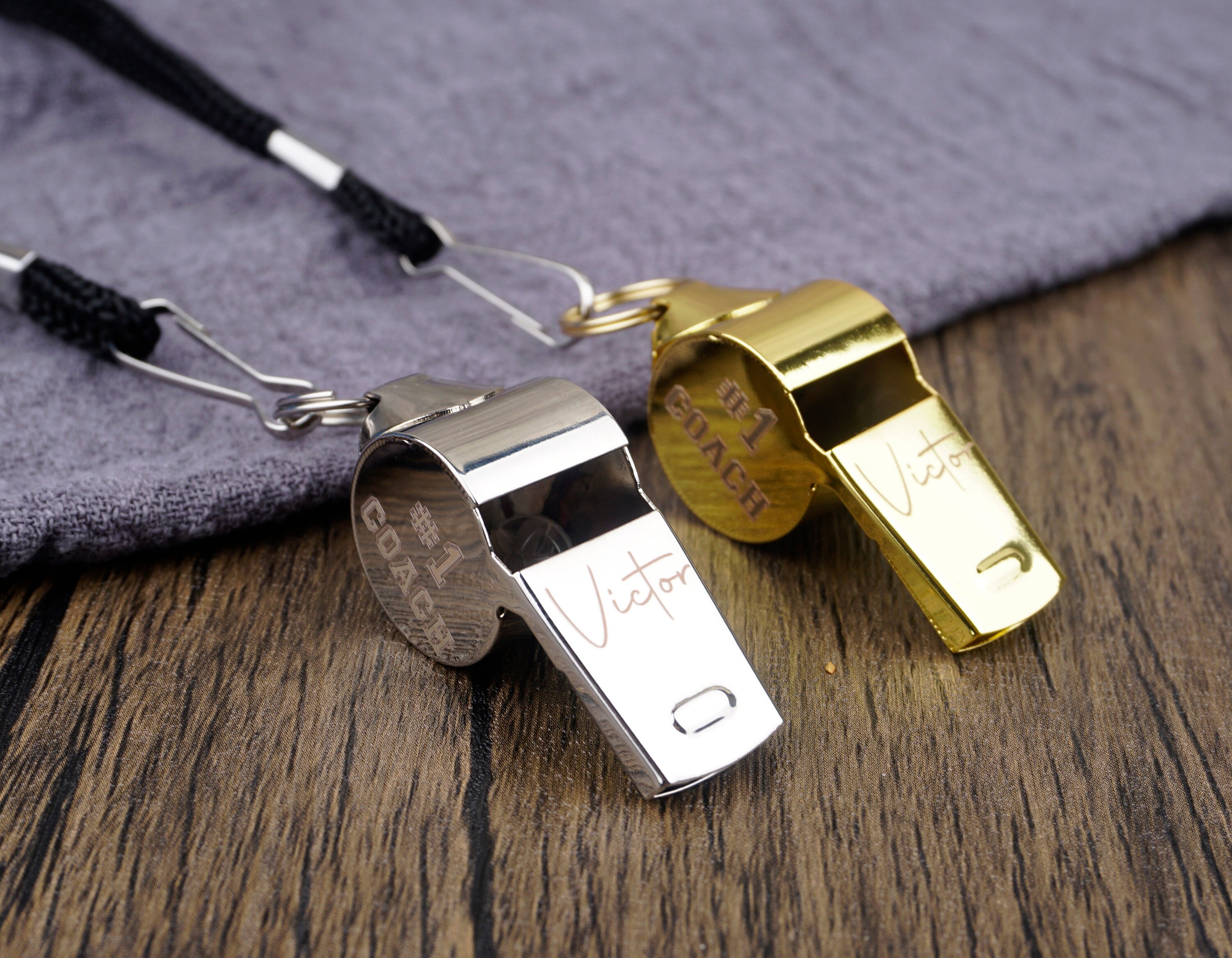 Custom Engraved Necklace Whistles Coach Gifts Coaches Gift Etsy