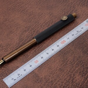 Personalized Mini Travel Brass Vintage Fountain Pen with Engraving - Custom Writing Instrument-6