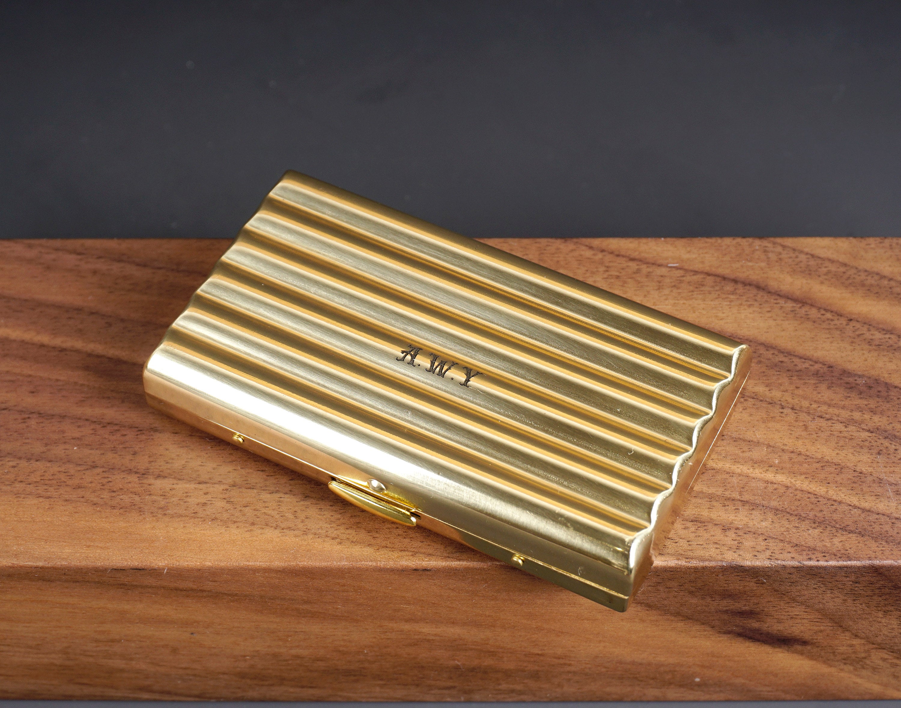 brass cigarette case Personalized Engraved Brass Cigarette Case for 12 Cigarettes, Cigarette Box,  Metal Cigarette Holder, Father Gift, Gift for Him/her