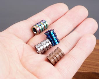 DIY Perle EDC en titane, Perles pour lanières, Pendentif