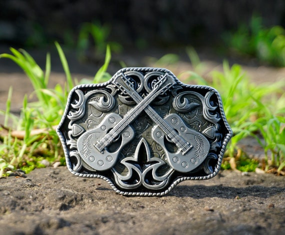 Western Vintage Guitar Belt Buckle - Etsy Israel display picture 2