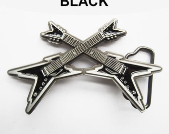 Special Shape Electric Guitar BELT BUCKLE, music gift, guitar gift.