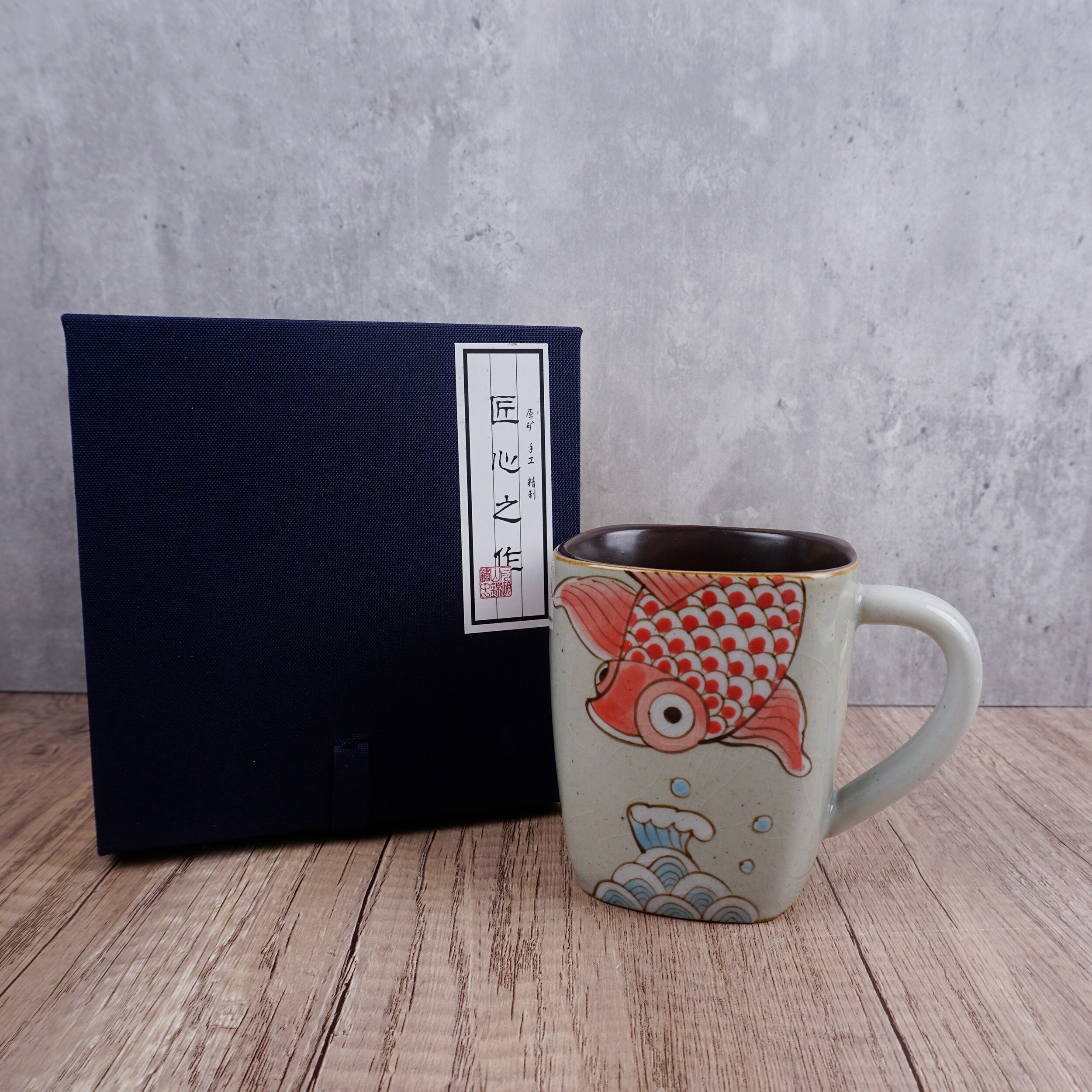 Koi fish and water ceramic coffee mug/ tea cup/ tea mug with Etsy