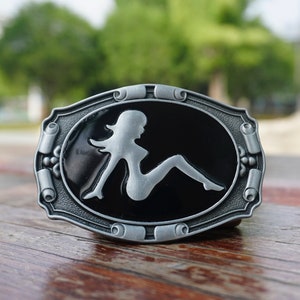 Personalized motorcycle girl BELT BUCKLE for man with message engraved, Custom Belt Buckle for him, Groomsman, Cowboy