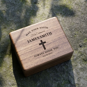Scatola per braccialetti di gioielli in legno personalizzata, scatola regalo in legno, portagioielli, piccola scatola per gioielli incisa personalizzata, piccola scatola per cianfrusaglie, scatola per rosario
