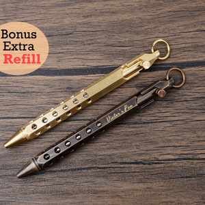 Penna a otturatore personalizzata da uomo con incisione, penna EDC personalizzata per lui, penna tascabile firmata, regalo di Natale