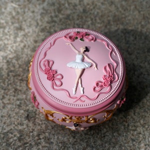 Personalized Rotate Swan Lake Music Box with engraved for girls, women, wife, daughter,  howls moving castle music box-5