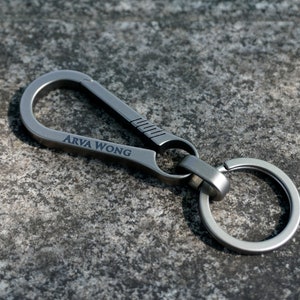 Real Pure Titanium Alloy Key Ring Super Lightweight Hanging Buckle