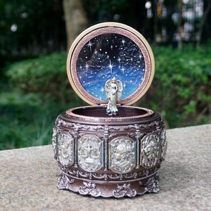 Personalized Constellations Rotate Music Box with engraved for girls, Castle in the Sky music box baby women wife daughter Christmas gift