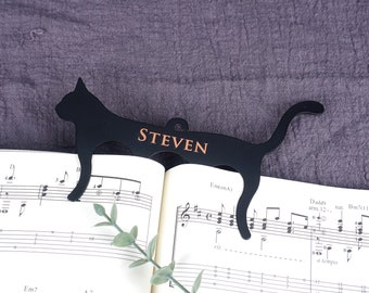 Personalized sheet MUSIC PAGE HOLDER, Custom Engraved music gifts for Piano Teacher, him or Her, father day gift