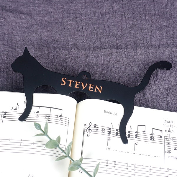 Personalized sheet MUSIC PAGE HOLDER, Custom Engraved music gifts for Piano Teacher, him or Her, father day gift