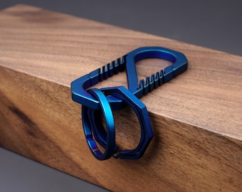 Groomsmen gift - Personalized Titanium Carabiner Keychain, Engraved EDC Gear for him