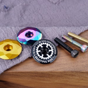 Personalised Diamond BIKE HEADSET CAP For Cyclists, Mountain Biking Gifts, Mountain Biker Gift, Cyclist Gifts Christmas gift