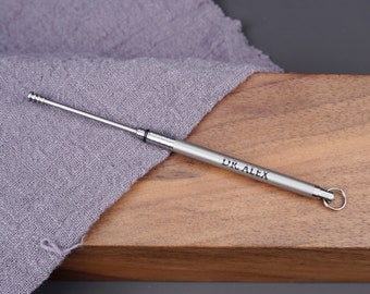 Personalized EDC Titanium Earpick Keychain for Camping & Outdoor Enthusiasts