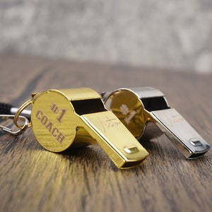 Custom Engraved Necklace Whistles, Coach Gifts, Coaches Gift, perfect gift for Sports Football Basketball Ref Referee Lifeguard Trainer