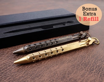 Personalized Pens Gifts for Him groomsman, Graduation Gift Student Teacher Gift, Bolt-action Pen for wedding gift
