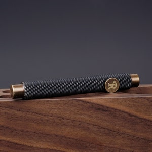 Personalized Mini Travel Brass Vintage Fountain Pen with Engraving - Custom Writing Instrument-4