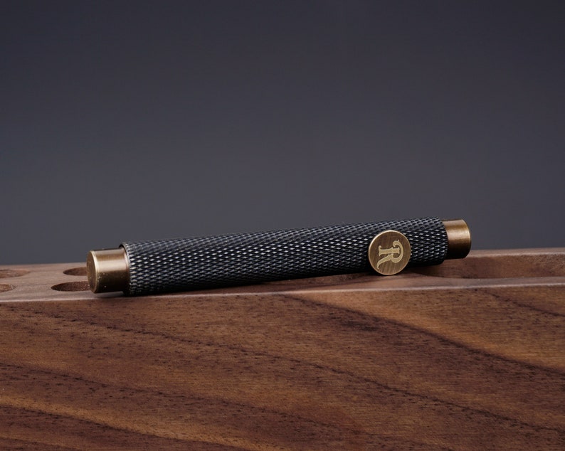 Personalized Mini Travel Brass Vintage Fountain Pen with Engraving - Custom Writing Instrument-4