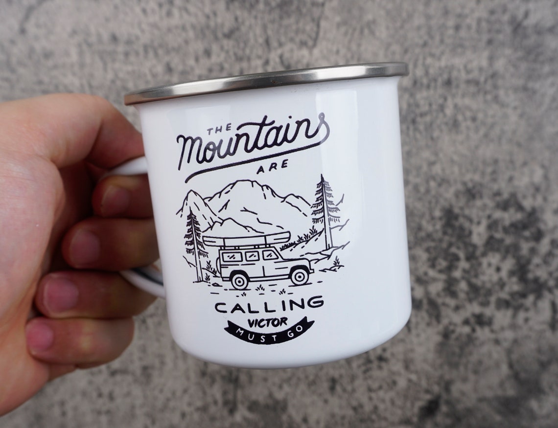 Personalized jeep life enamel mug with rainbow insulation Etsy