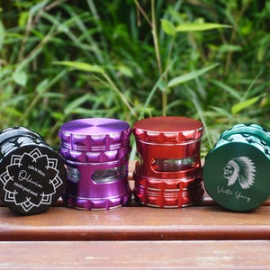 Personalized engraved 5 Piece metal grinder with kief catcher, Herb Grinder for Tobacco,marijuana,weed. it&#39;s cute and cool