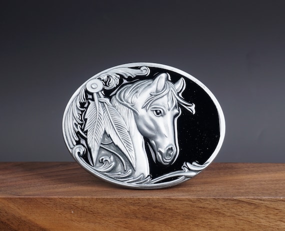 Horse Western Vintage Belt Buckle for Lady Women, Man  display picture 2
