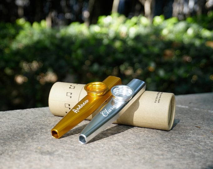 Personalized ENGRAVED KAZOO Music Instrument, gift for kid children teacher adults, party favors