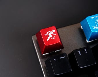 Personalized Engraved Metal Keycap – MX Stem, 1U R1-R4