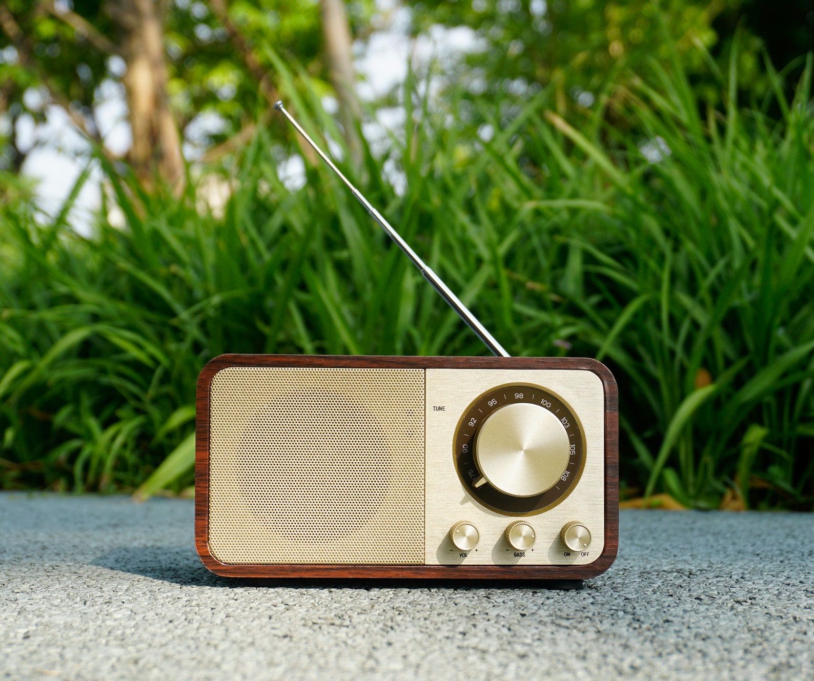 Image of Personalized Vintage Bluetooth Speaker with FM